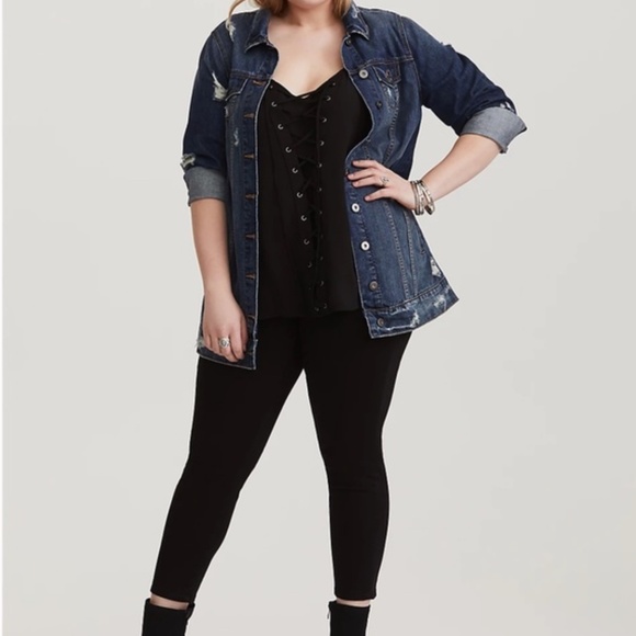 Torrid Lace-up Georgette Swing Cami - Picture 8 of 8